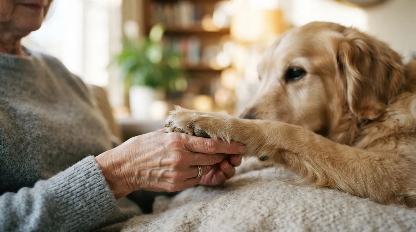 A paw print keepsake resting beside a small memorial urn